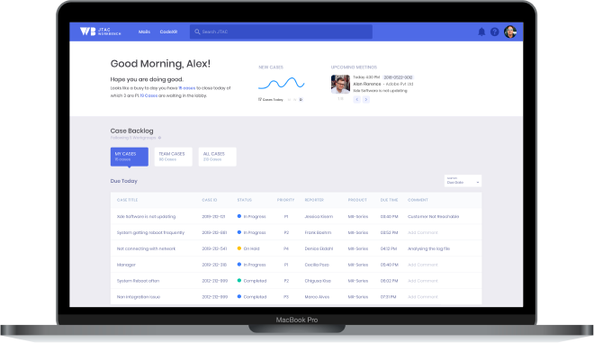 Dashboard mockup