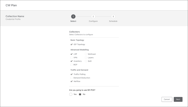 Option 3 wireframe — hybrid stepper with user selection